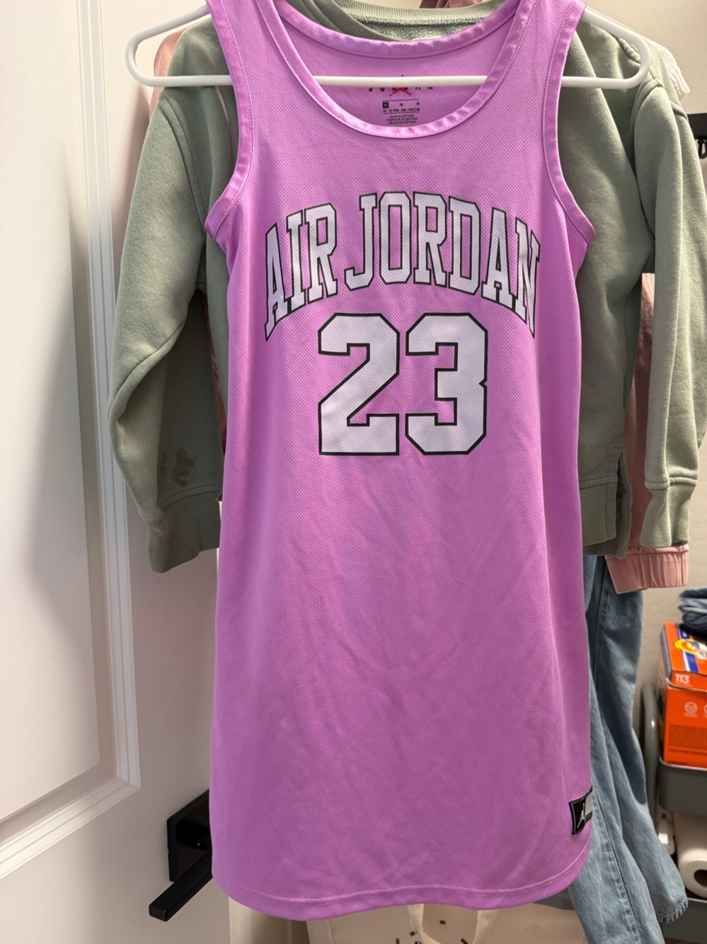 Jordan Pink Sleeveless 'Air Jordan 23' Kids Jersey Dress